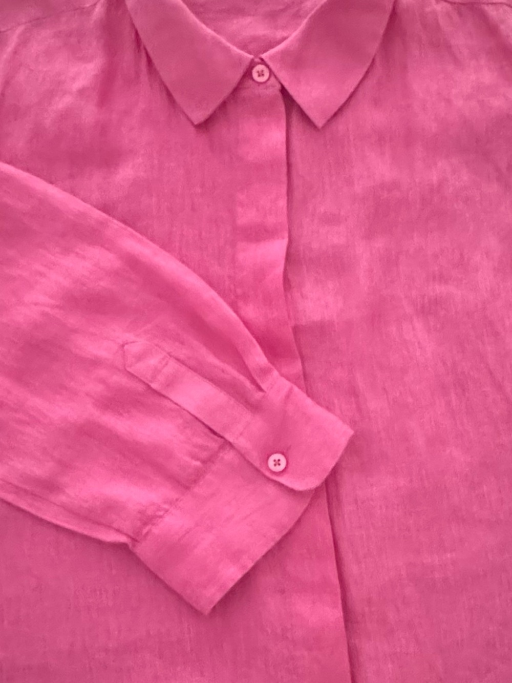 NWOT Tyler Boe Size Large Dora Linen Tunic in Cheeky Pink - Picture 3 of 11